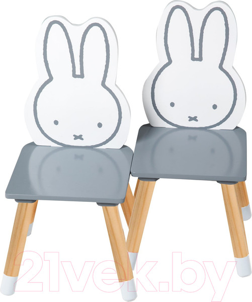Изображение товара Комплект мебели с детским столом Roba Miffy / 450019D210 (серый/белый/натуральный)