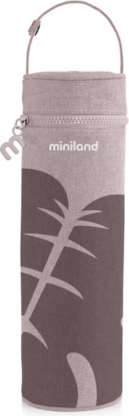 Изображение товара Термосумка для бутылочки Miniland Terra 500мл / 89453 (бежевый/листья)