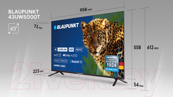 Изображение товара Телевизор Blaupunkt 43UW5000T