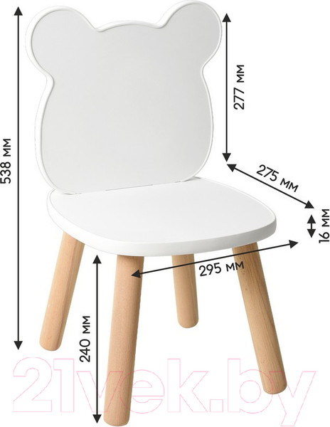 Изображение товара Стул детский Mega Toys Мишка / 71024ЛДСП