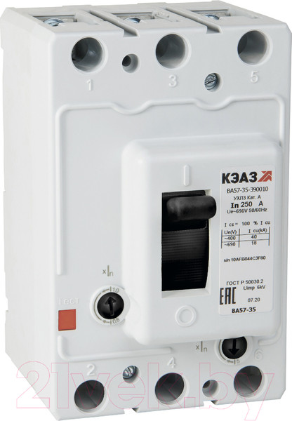 Изображение товара Выключатель автоматический КЭАЗ ВА57-35-360010-100А-690AC-УХЛ3 / 319675