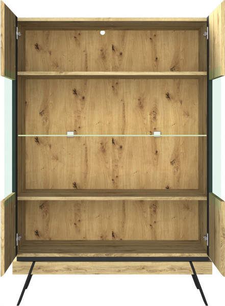 Изображение товара Шкаф с витриной Anrex Street 2V (дуб наварра/черный)