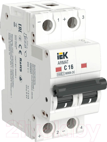 Изображение товара Выключатель автоматический IEK AR-M06N-2-C016DC
