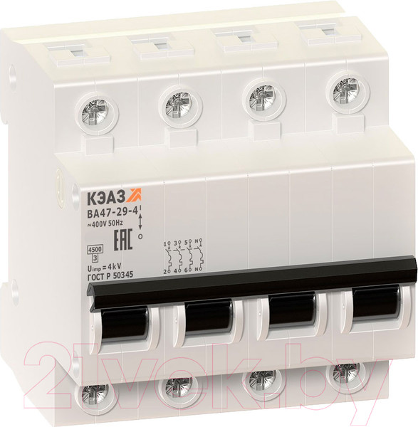 Изображение товара Выключатель автоматический КЭАЗ ВА47-29-4C50-УХЛ3 / 231638