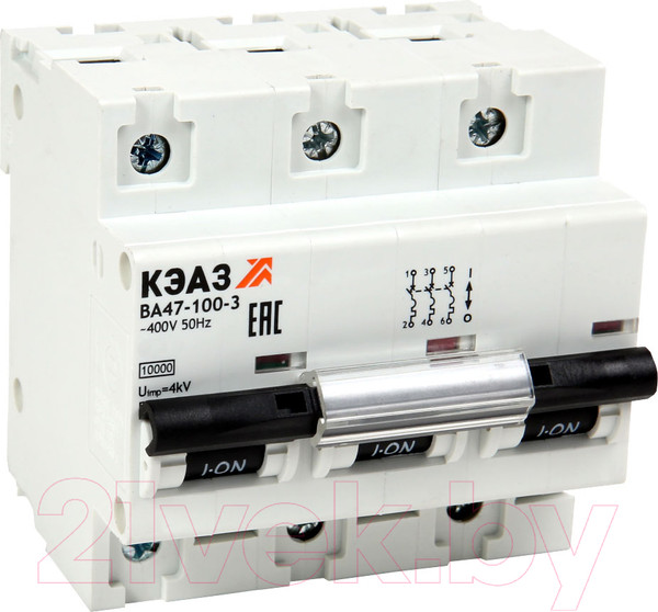 Изображение товара Выключатель автоматический КЭАЗ ВА47-100-3С16-УХЛ3 / 233028