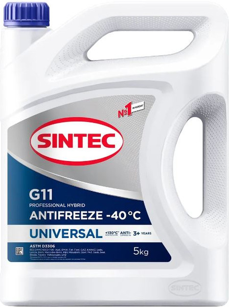 Изображение товара Антифриз Sintec Universal G11 -40 / 990552 (5кг, синий)