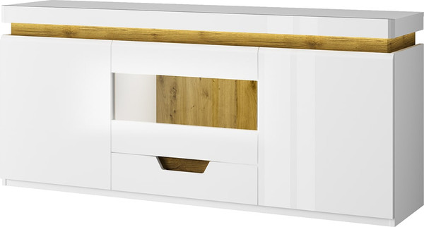 Изображение товара Тумба Anrex Torino RTV 1V2D1S (белый/дуб наварра)