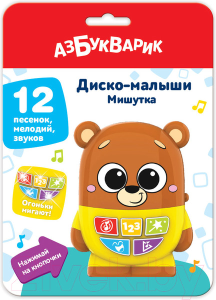 Изображение товара Развивающая игрушка Азбукварик Диско-малыши. Мишутка / 4630027294081