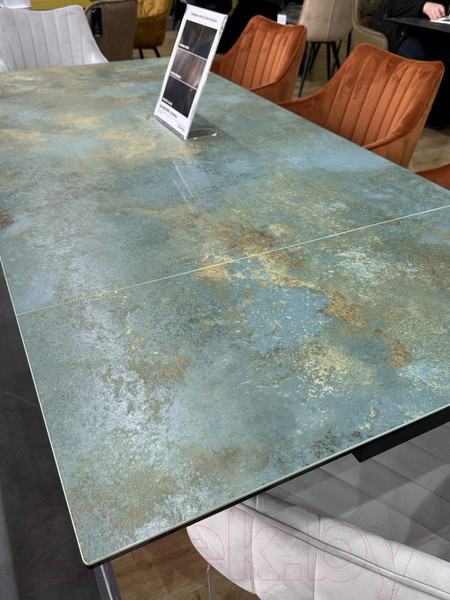 Изображение товара Обеденный стол Signal Salvadore / Dossierdc160 (бирюзовый Ossido Verde/черный матовый)