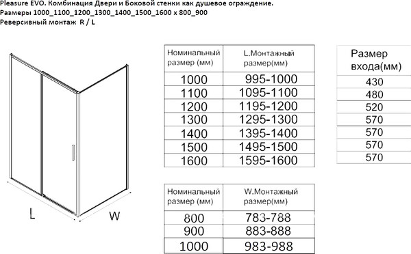 Изображение товара Душевая стенка Aquanet Pleasure Evo 90 / AE65-F90-BT (черный анодированный)