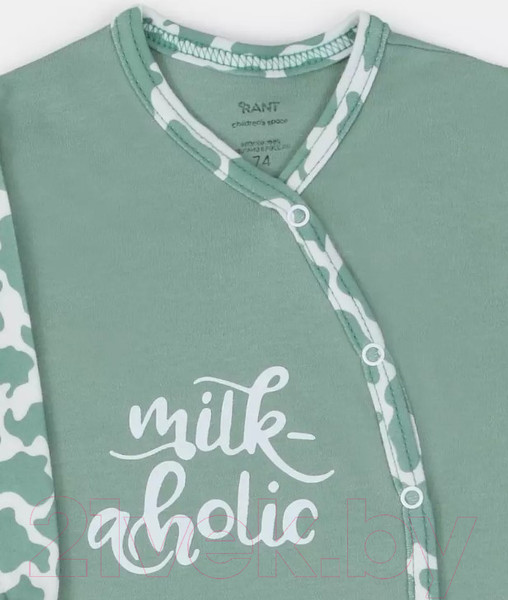 Изображение товара Комбинезон для малышей Rant Milk-Aholic / 1281 (Green, р.62)