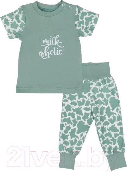 Изображение товара Комплект одежды для малышей Rant Milk-Aholic со штанишками / 2-81 (Green, р.68)