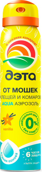 Изображение товара Спрей от насекомых Дэта От мошек, клещей и комаров (100мл)