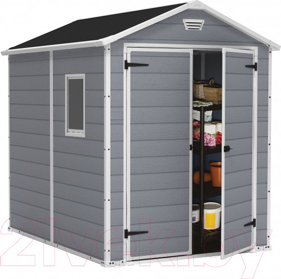 Изображение товара Сарай из пластика Keter Manor 6x8 DD / 230448 (серый)