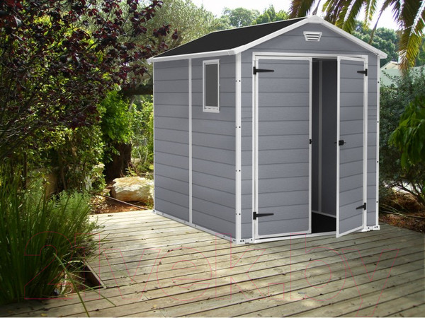 Изображение товара Сарай из пластика Keter Manor 6x8 DD / 230448 (серый)
