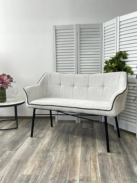 Изображение товара Скамья кухонная мягкая M-City Bergamo / 624M05231 (UF998-14 светло-серый/UF998-16 темно-серый)