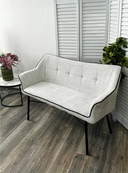 Изображение товара Скамья кухонная мягкая M-City Bergamo / 624M05231 (UF998-14 светло-серый/UF998-16 темно-серый)