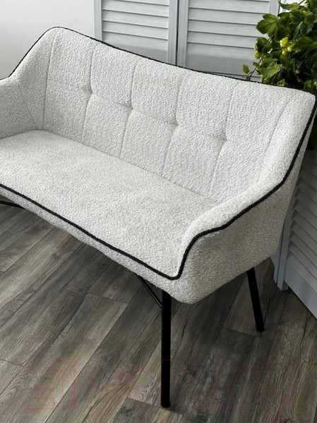 Изображение товара Скамья кухонная мягкая M-City Bergamo / 624M05231 (UF998-14 светло-серый/UF998-16 темно-серый)