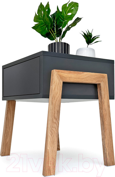 Изображение товара Прикроватная тумба Crafto Мунк 03 44x40x50 (графит)