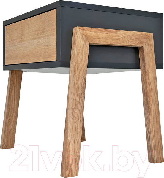 Изображение товара Прикроватная тумба Crafto Мунк 04 44x40x50 (графит дуб)