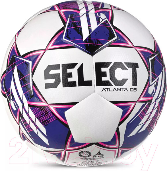 Изображение товара Футбольный мяч Select Atlanta DB / 0575960900 (размер 5, белый/фиолетовый)