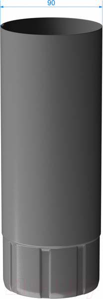 Изображение товара Труба водосточная Docke Stal Premium D90 PVTV-1004 (3м, каштан 8017)