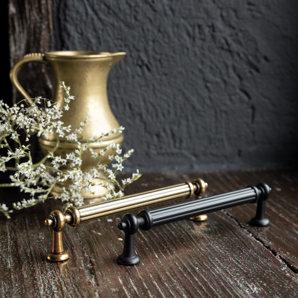 Изображение товара Ручка для мебели AKS Adam-128 (черный матовый)