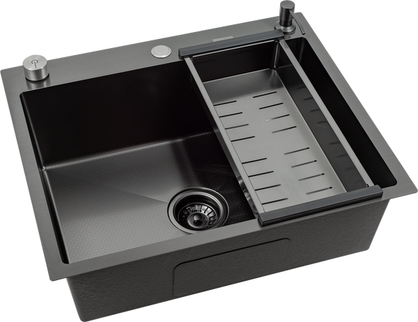 Изображение товара Мойка кухонная Futur FK 6050 Embossing B Eco (черный нано)