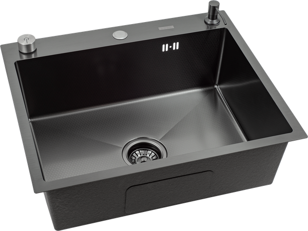 Изображение товара Мойка кухонная Futur FK 6050 Embossing B Eco (черный нано)