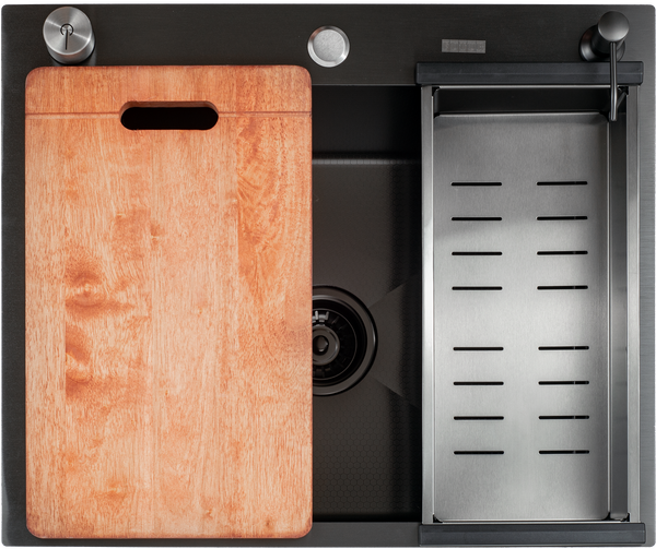 Изображение товара Мойка кухонная Futur FK 6050 Embossing B Eco (черный нано)