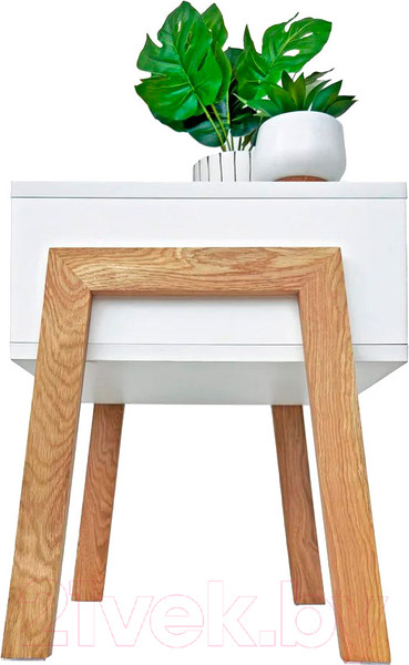 Изображение товара Прикроватная тумба Crafto Руби 01 44x40x50 (белый)