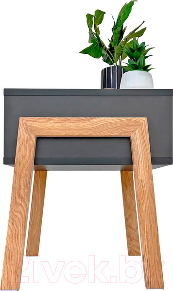 Изображение товара Прикроватная тумба Crafto Руби 02 44x40x50 (графит)