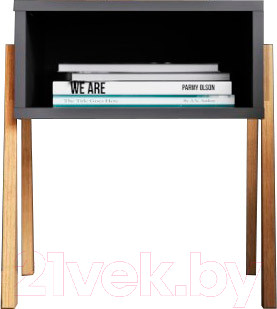 Изображение товара Прикроватная тумба Crafto Руби 02 44x40x50 (графит)