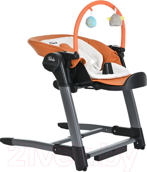 Изображение товара Стульчик для кормления Pituso Triola 3 в 1 / SG116 (Black Frame/Orange)