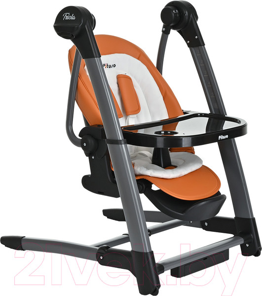 Изображение товара Стульчик для кормления Pituso Triola 3 в 1 / SG116 (Black Frame/Orange)