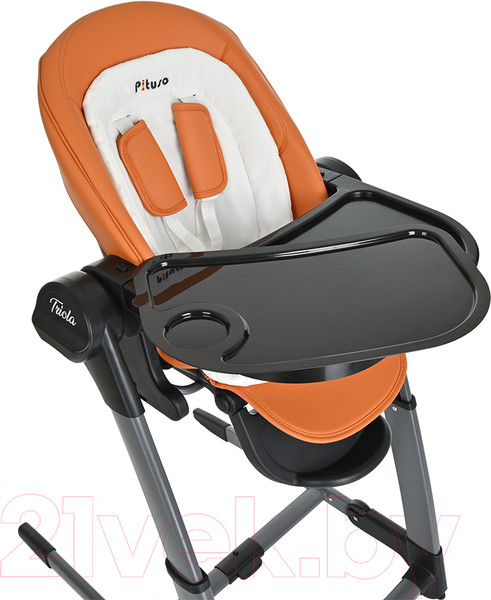 Изображение товара Стульчик для кормления Pituso Triola 3 в 1 / SG116 (Black Frame/Orange)