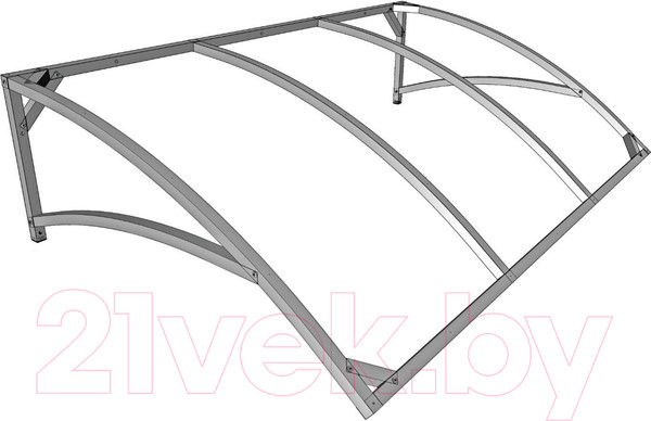Изображение товара Каркас козырька ИМпласт Скат Цинк 2000х900