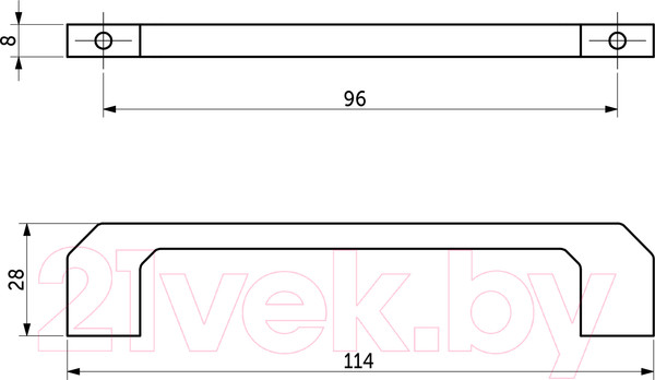 Изображение товара Ручка для мебели AKS Vulkan-96 (брашированное золото)
