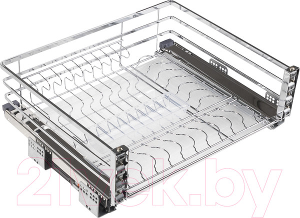 Изображение товара Корзина-сушка выдвижная AKS Flat Line с сушкой 90 и доводчиком (хром)
