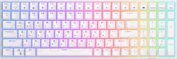 Изображение товара Клавиатура Royal Kludge RK100 RGB (белый, Red Switch)