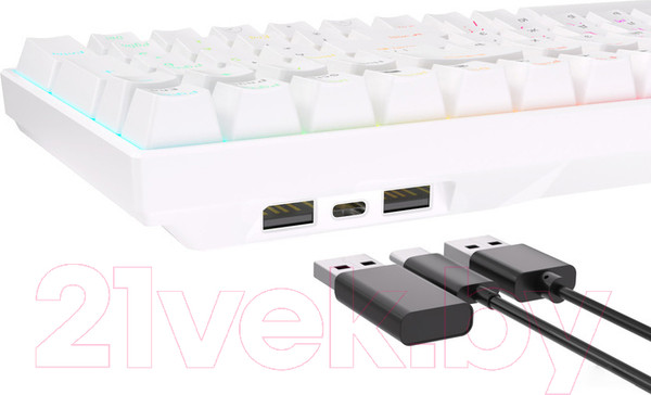 Изображение товара Клавиатура Royal Kludge RK100 RGB (белый, Red Switch)