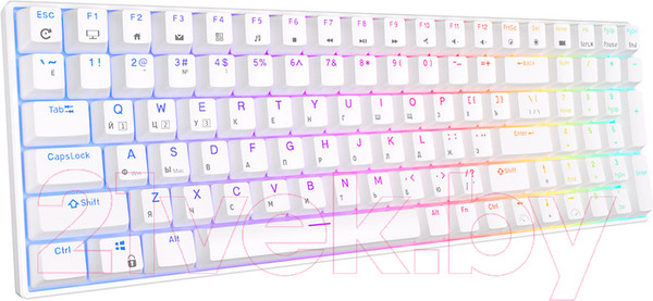 Изображение товара Клавиатура Royal Kludge RK100 RGB (белый, Red Switch)