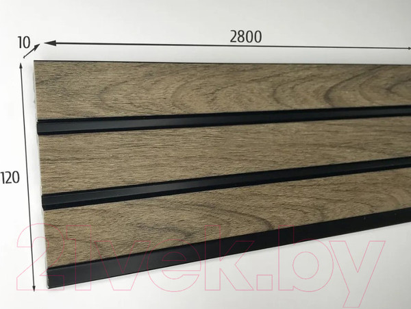 Изображение товара Реечная панель Grace ПВХ 3D RAIL Дуб антик (2800х120х10мм)