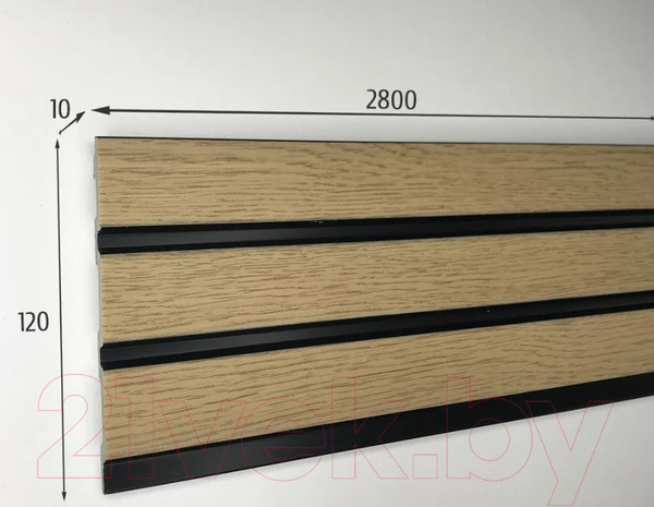 Изображение товара Реечная панель Grace ПВХ 3D RAIL Клен (2700х120х10мм)