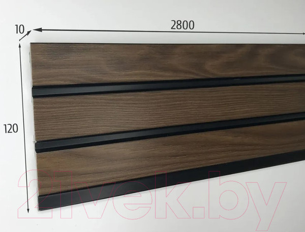Изображение товара Реечная панель Grace ПВХ 3D RAIL Махагон (2800х120х10мм)