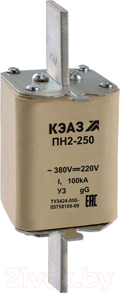 Изображение товара Предохранитель плавкий КЭАЗ ПН2-250-80А-У3 / 110886
