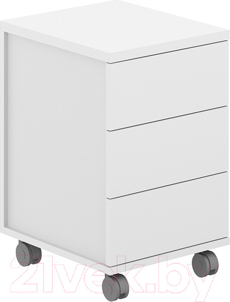 Изображение товара Тумба Norden Мобильная 3 ящика / AG.271.WH.WH.WH (белый)