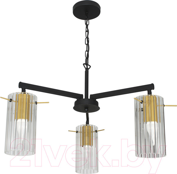 Изображение товара Люстра Элетех Эсми 231 НСБ 01-3x60-172 Е27 / 1005405248 (черный/золото)