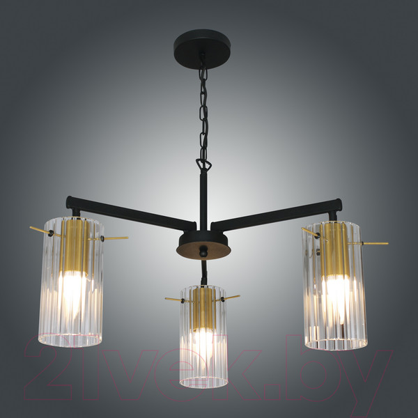 Изображение товара Люстра Элетех Эсми 231 НСБ 01-3x60-172 Е27 / 1005405248 (черный/золото)