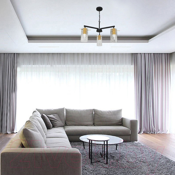 Изображение товара Люстра Элетех Эсми 231 НСБ 01-3x60-172 Е27 / 1005405248 (черный/золото)